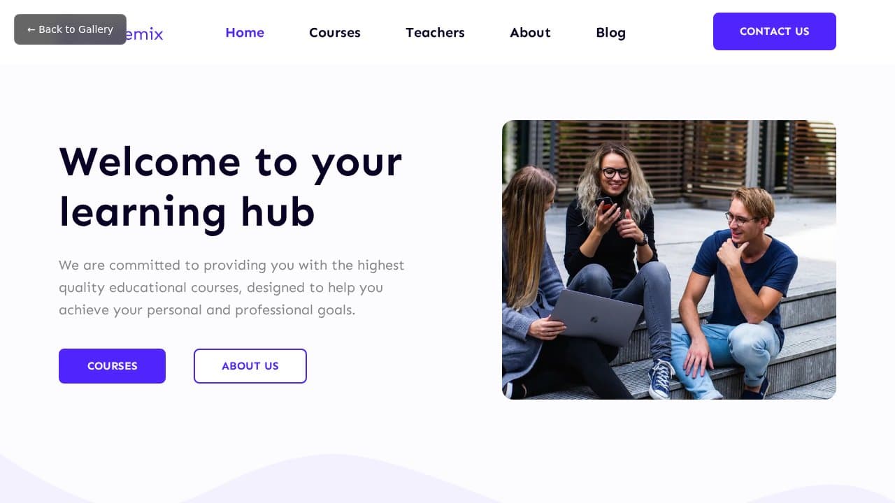 Academix template preview