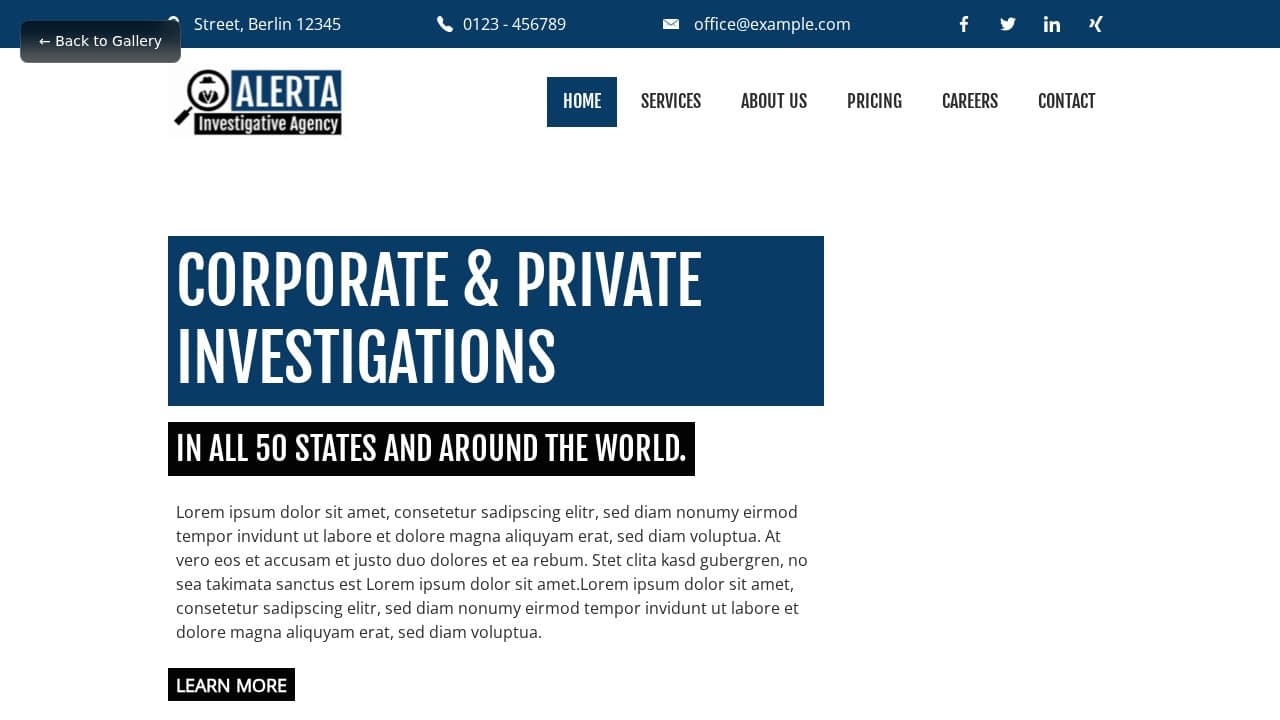 Alerta template preview