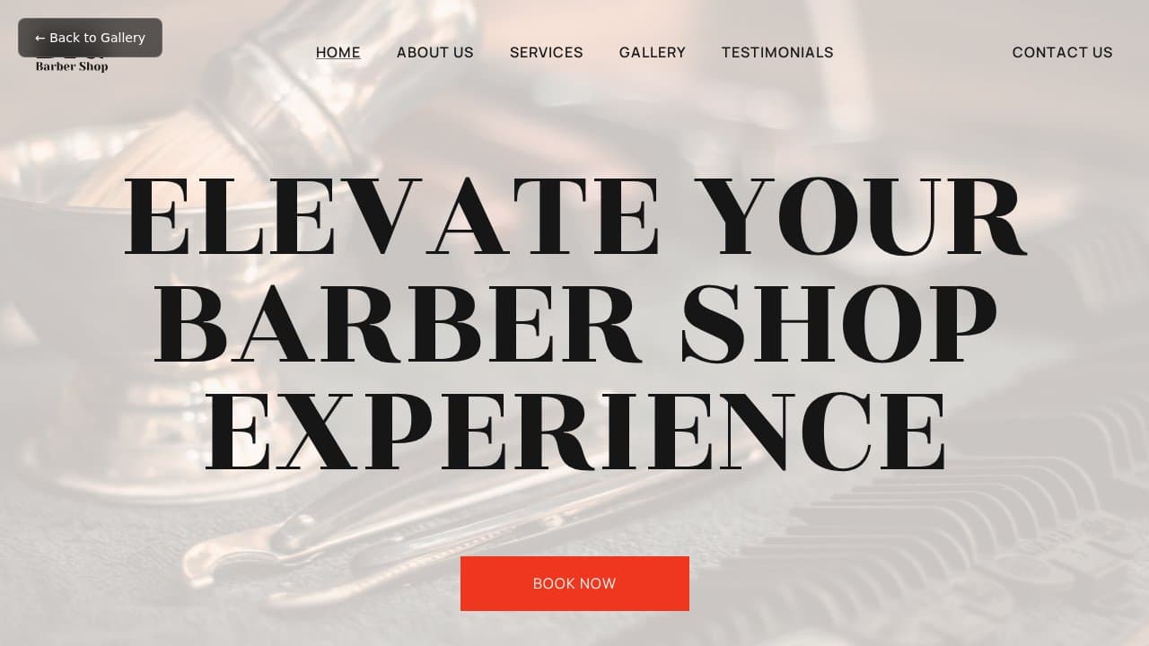 BIG Barber Shop template preview