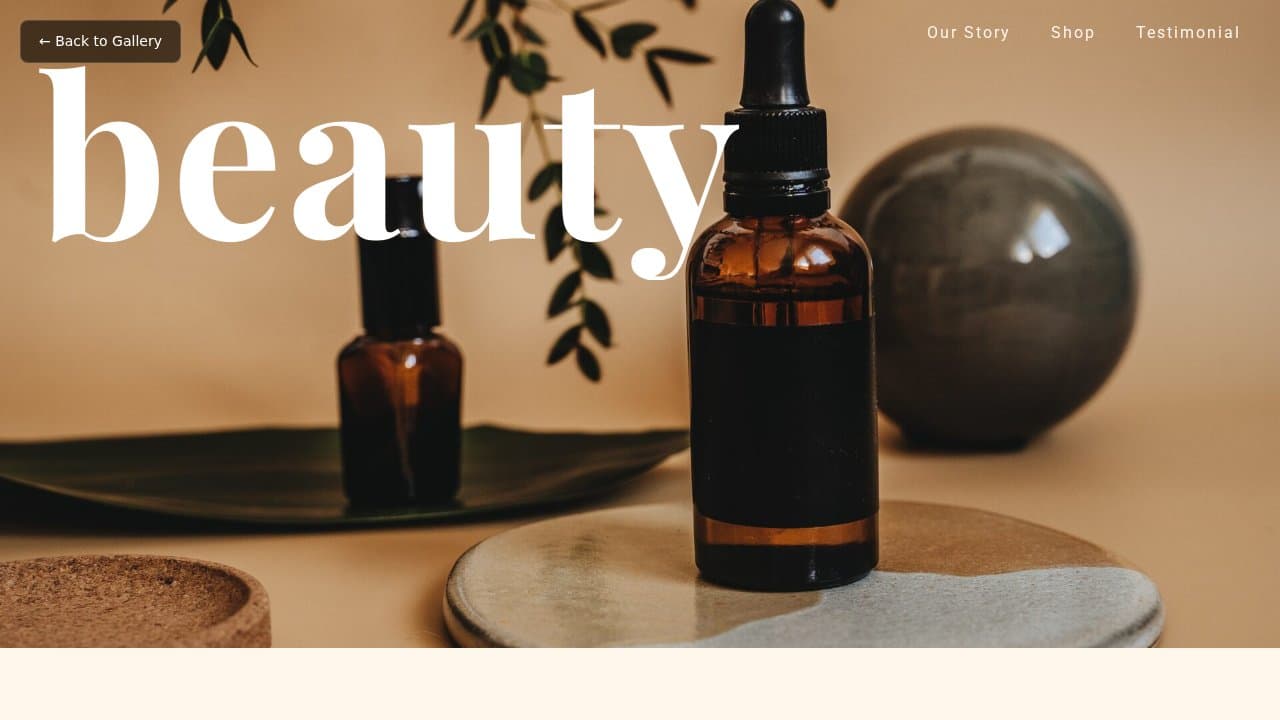 Beauty template preview