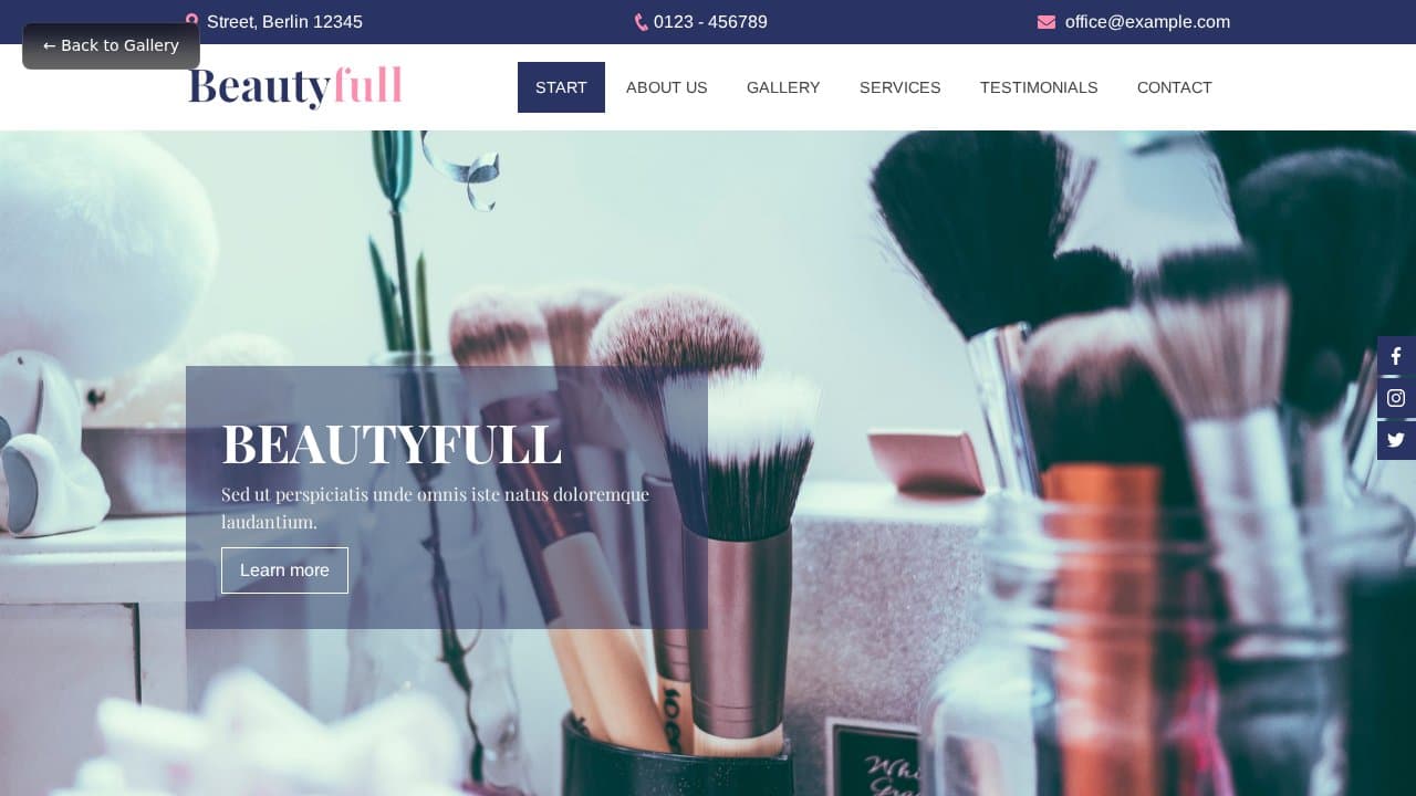 Beautyfull template preview
