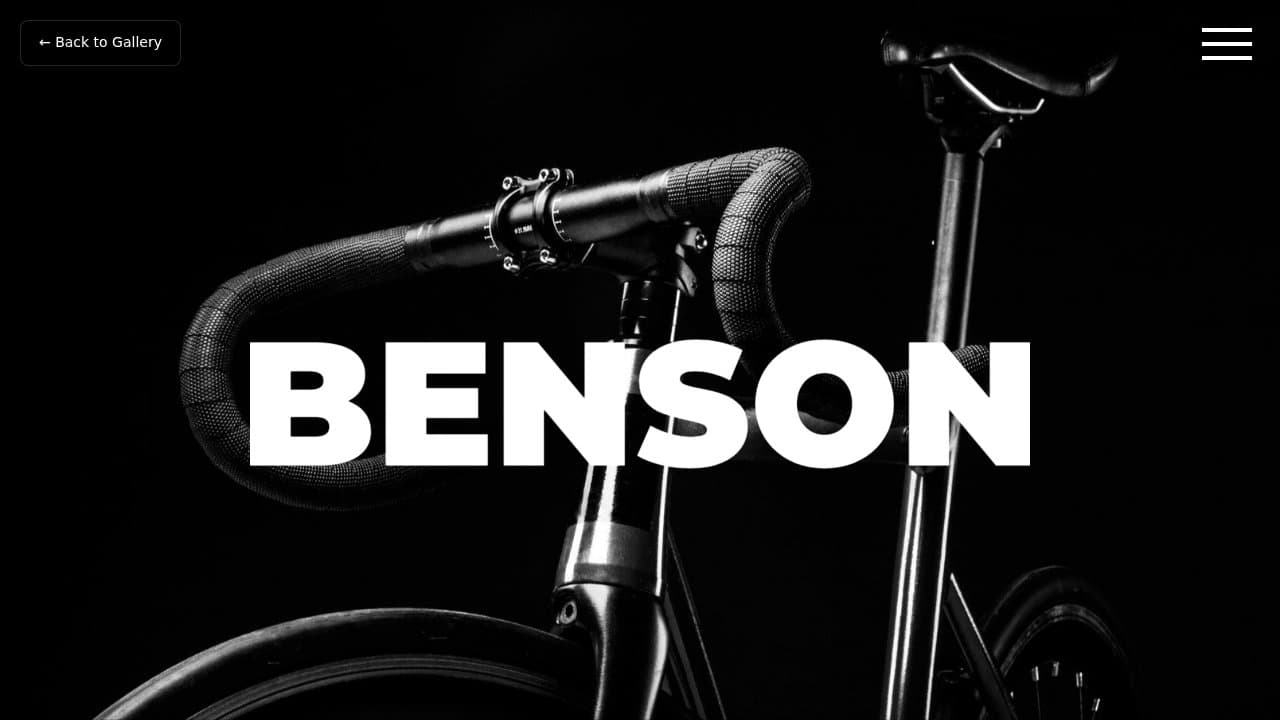 Benson template preview