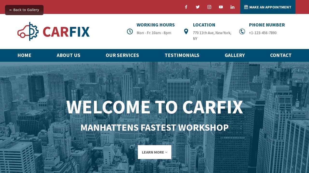 Car Fix template preview