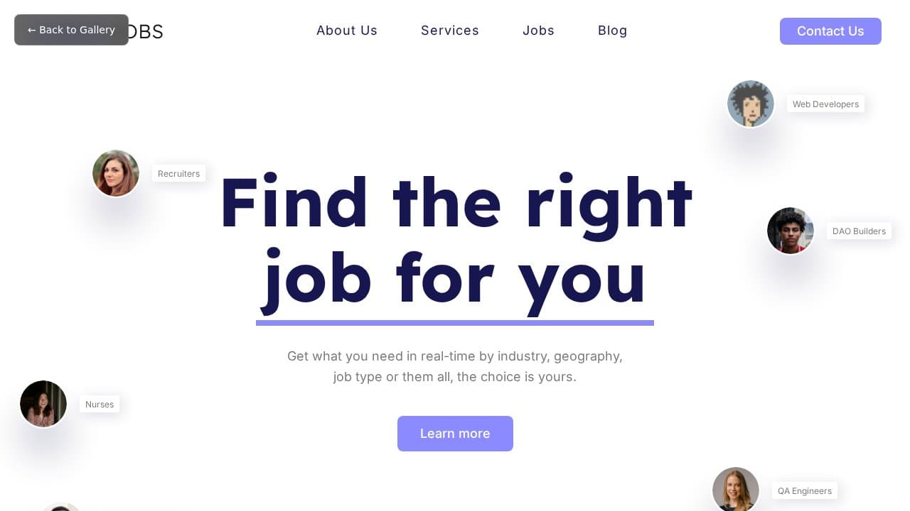 Career Jobs template preview