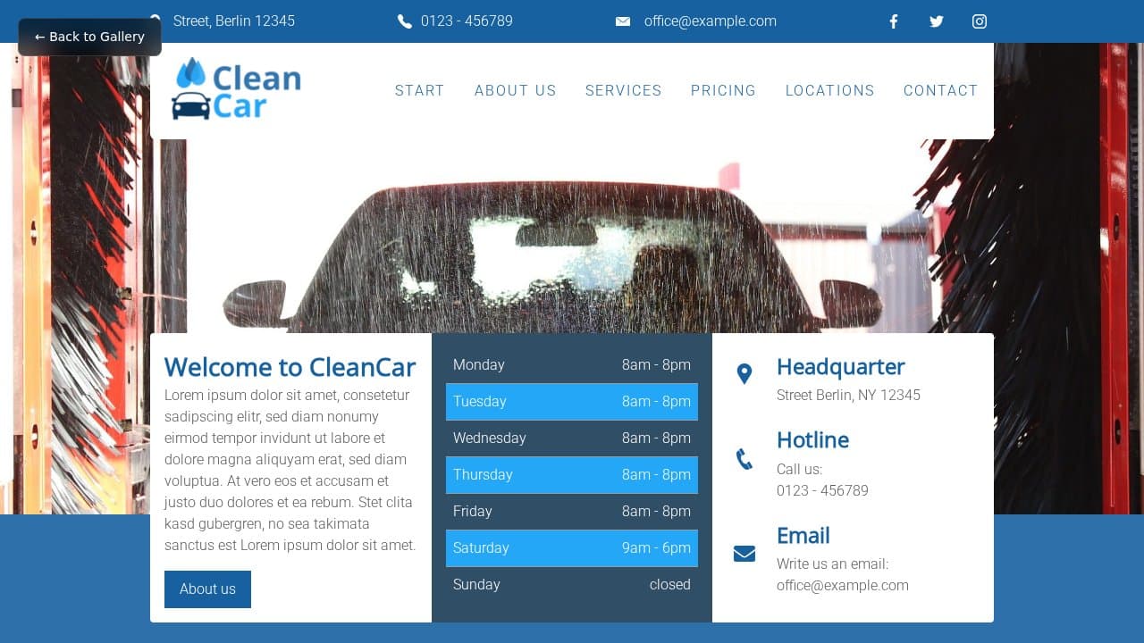 Clean Car template preview