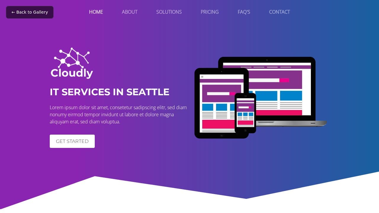 Cloudly template preview