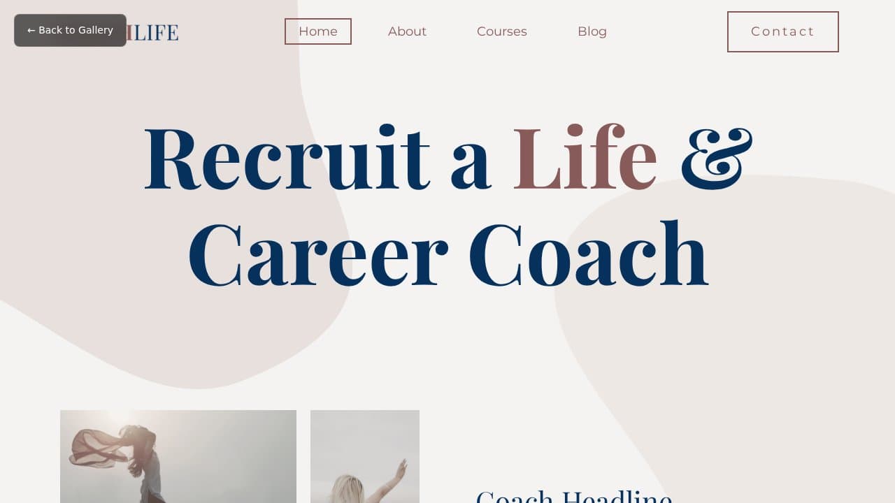 Coach Life template preview