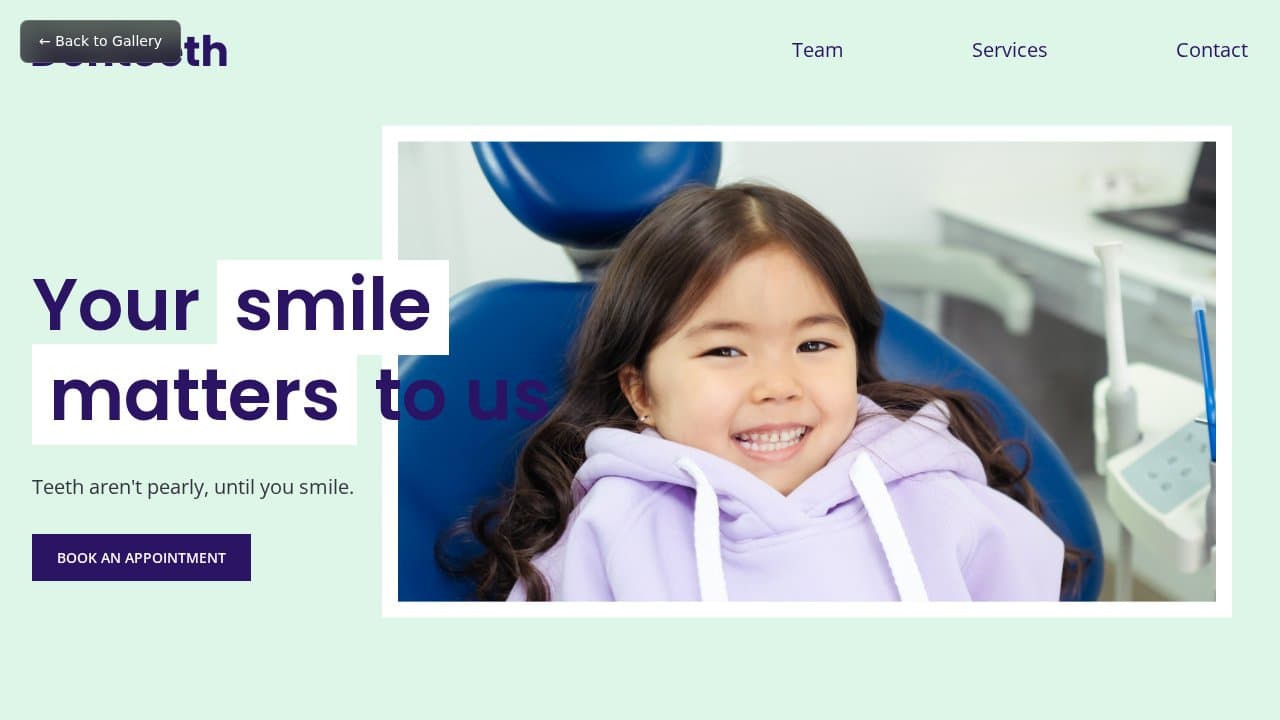 Denteeth template preview