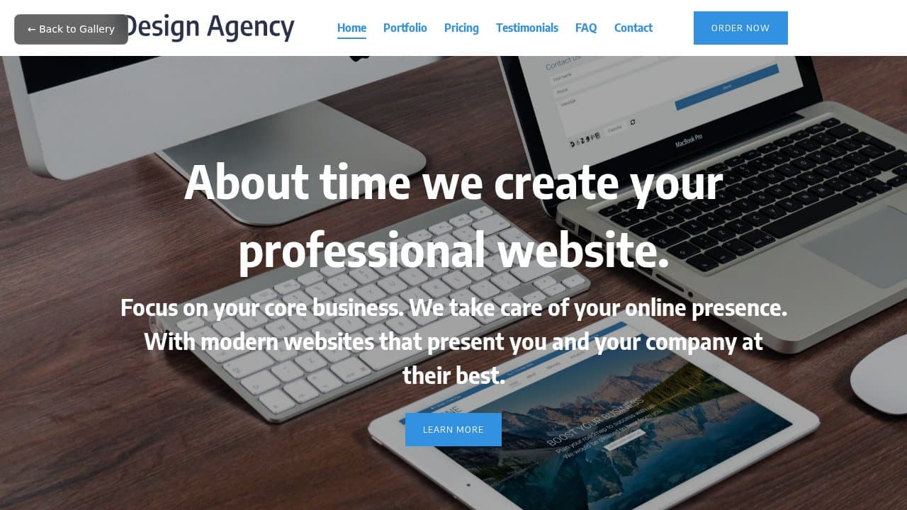 Design Agency template preview