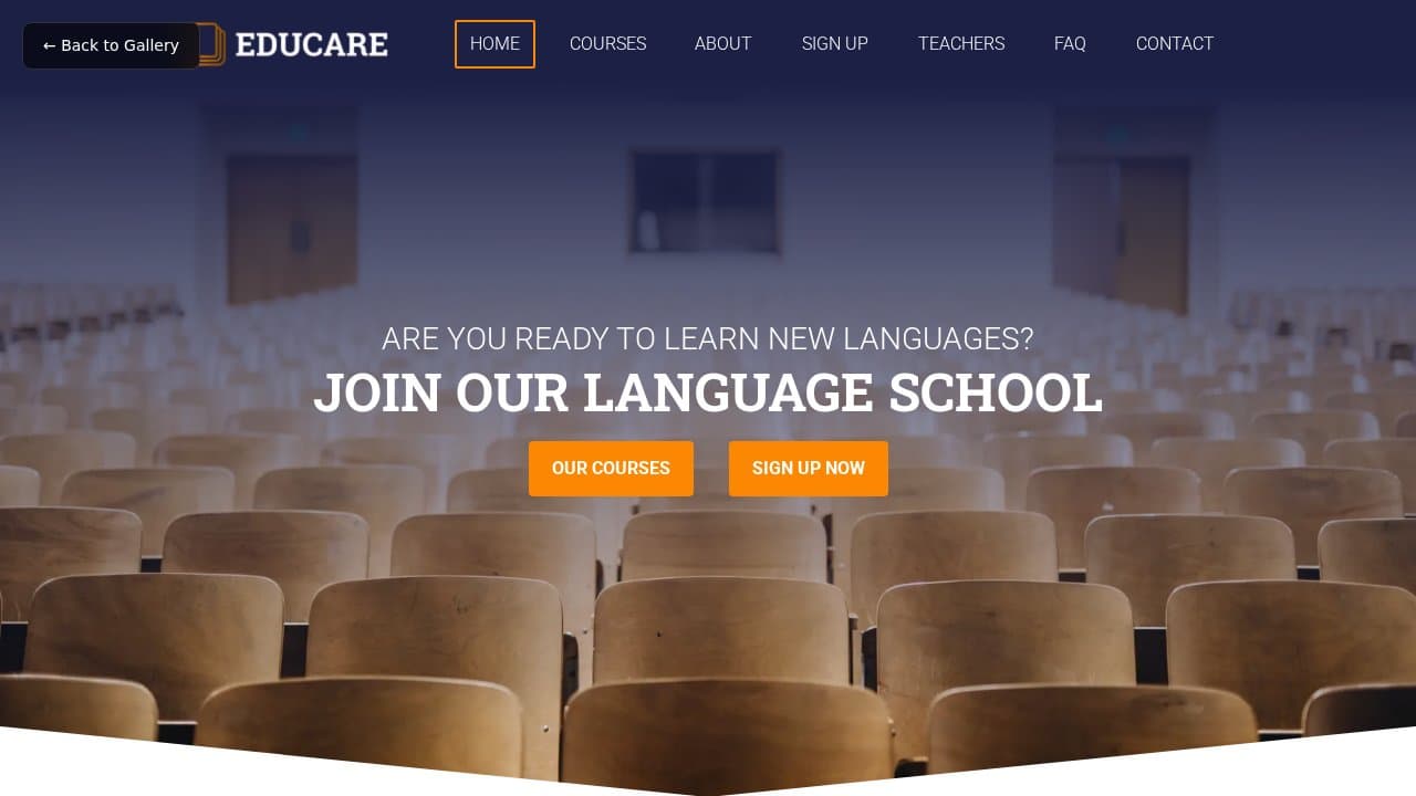 Educare template preview