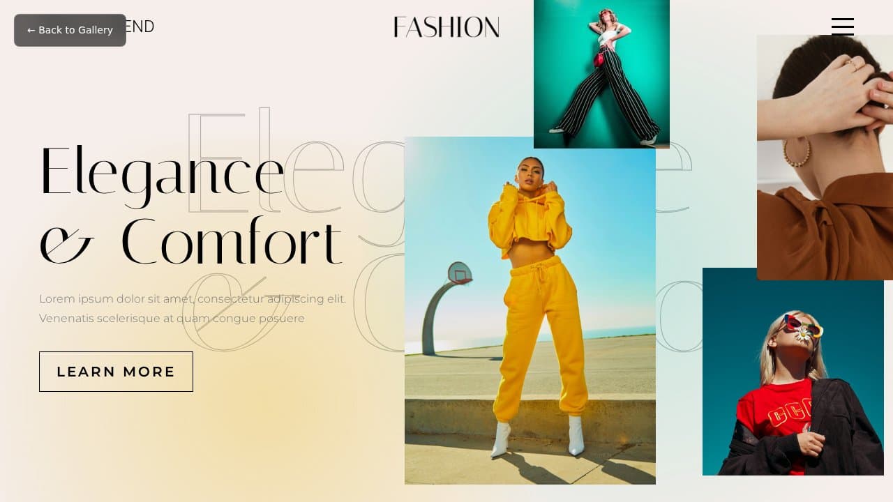 Fashion template preview