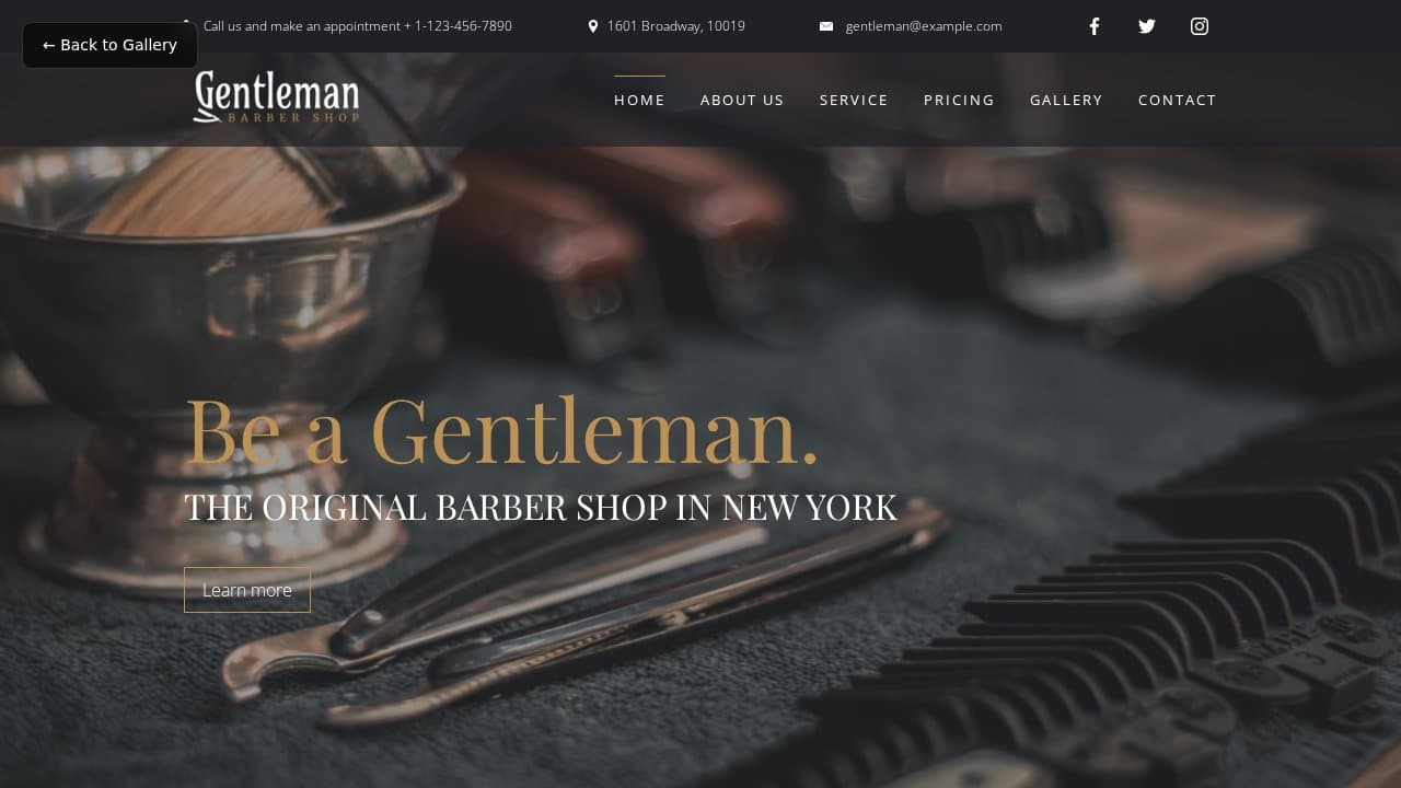 Gentleman template preview