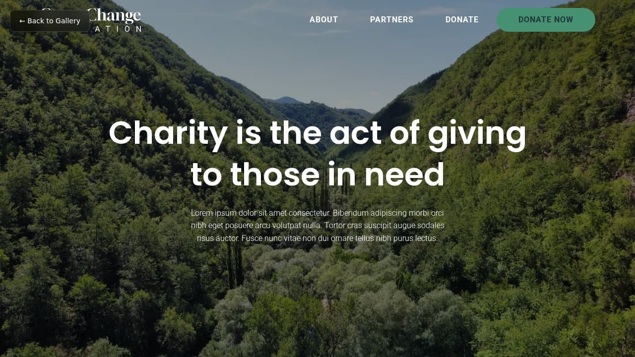 Green Change template preview