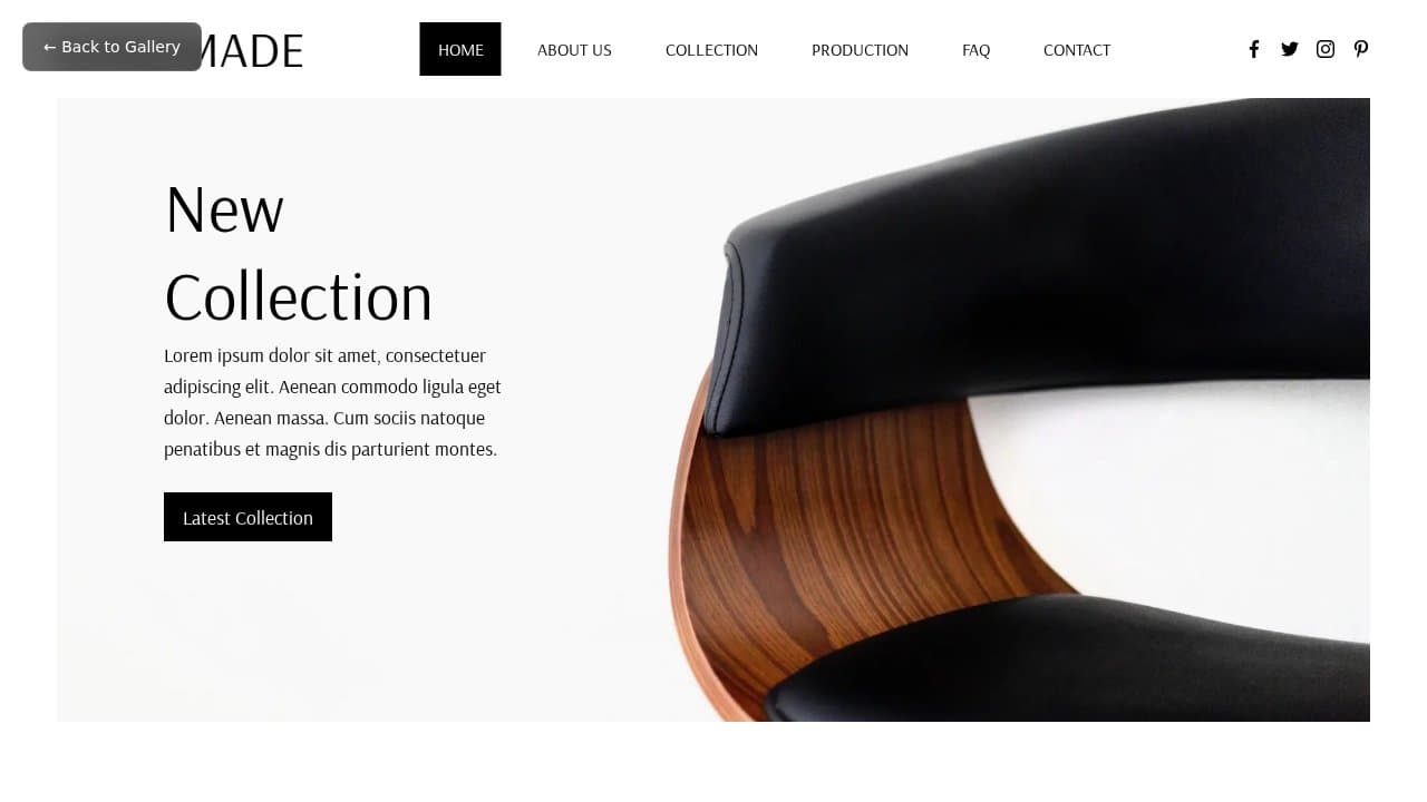 Handmade template preview