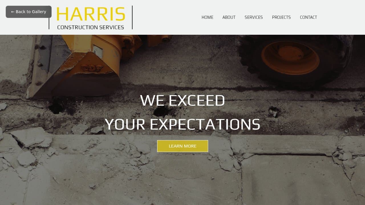 Harris template preview