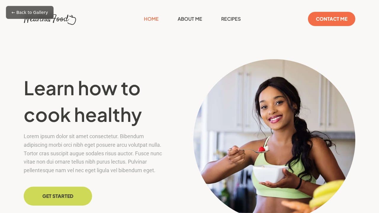 Health & Food template preview