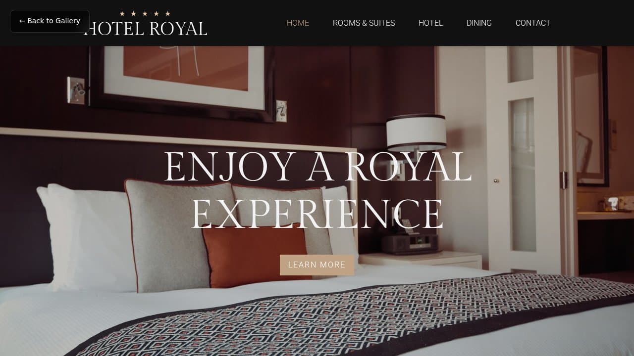 Hotel Royal template preview