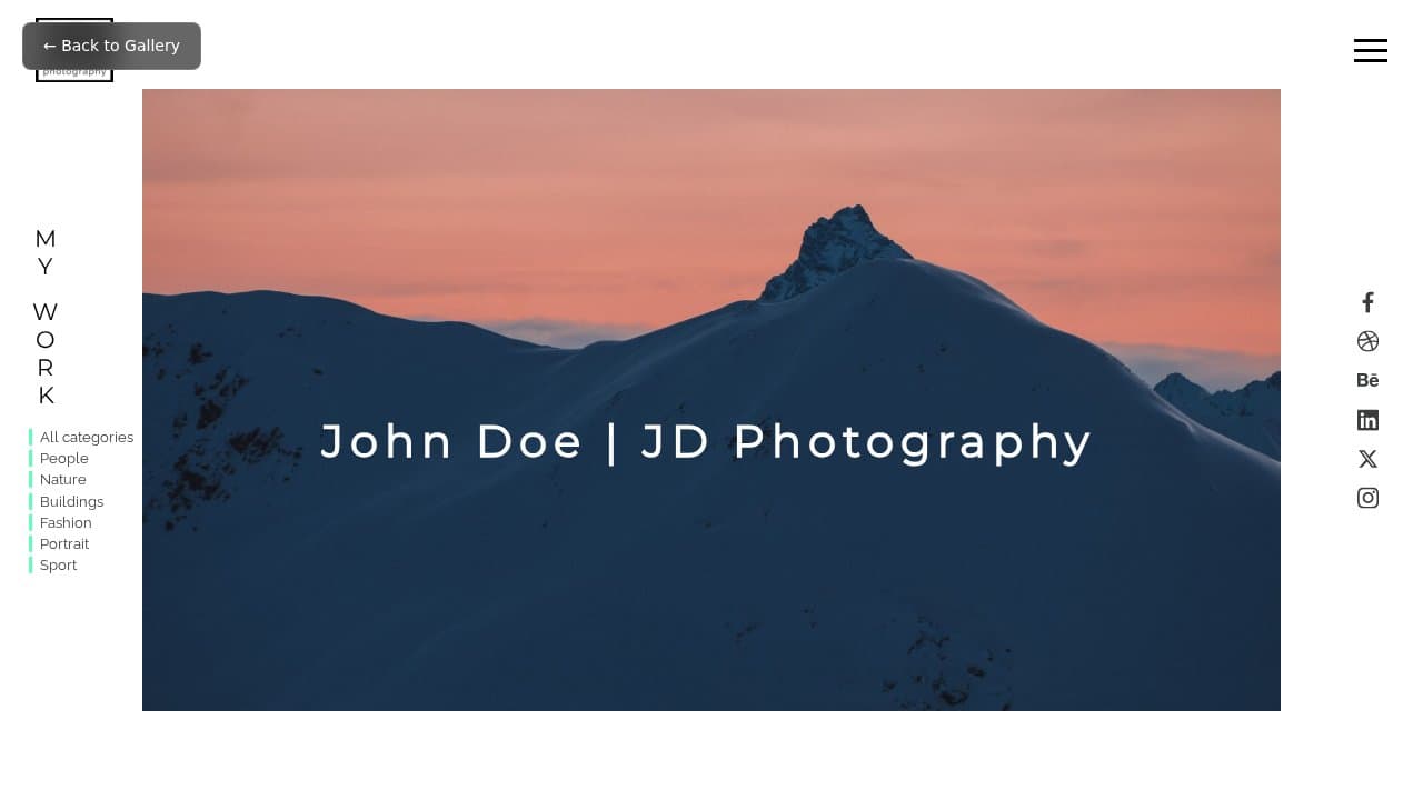JD Photography template preview
