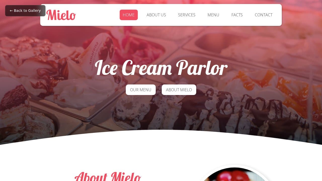 Mielo template preview