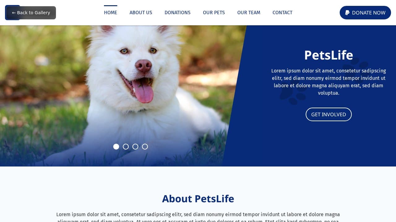 Pets Life template preview