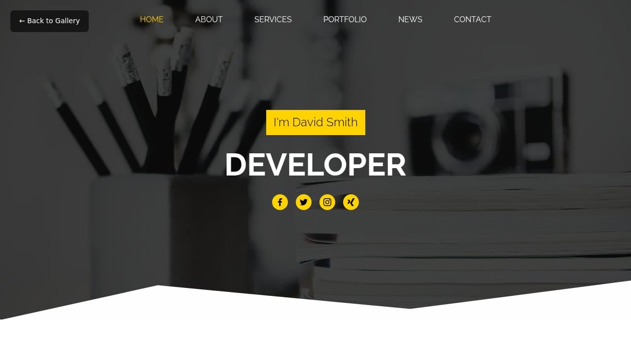 Portfolio template preview