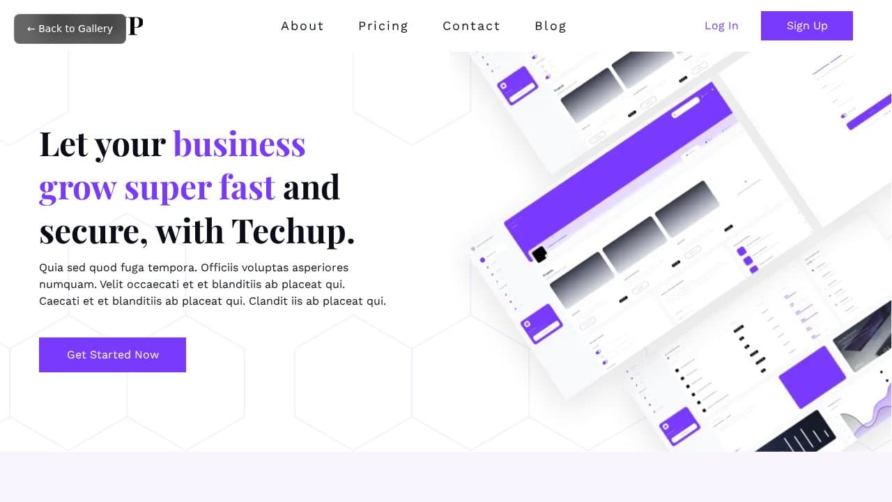 Tech Up template preview