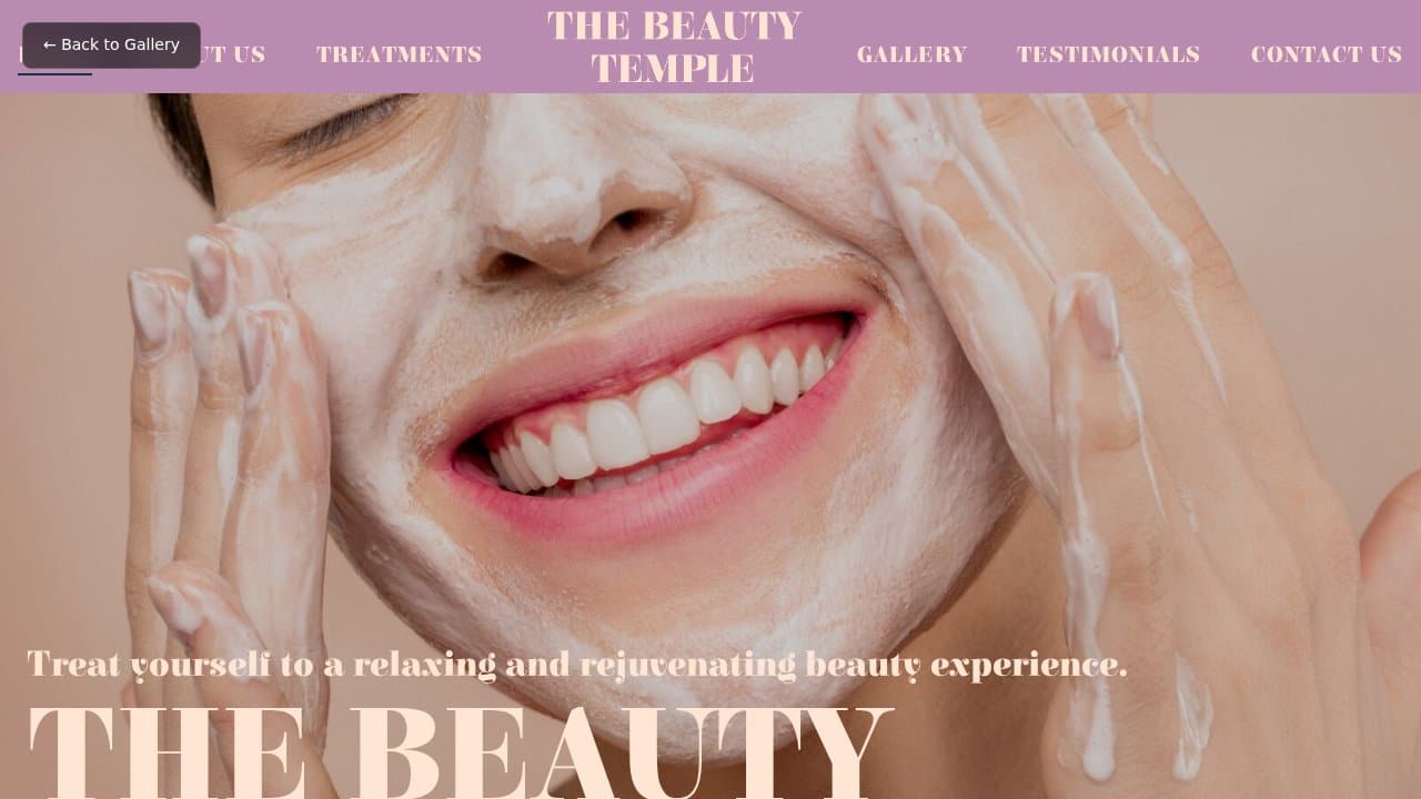 The Beauty Temple template preview