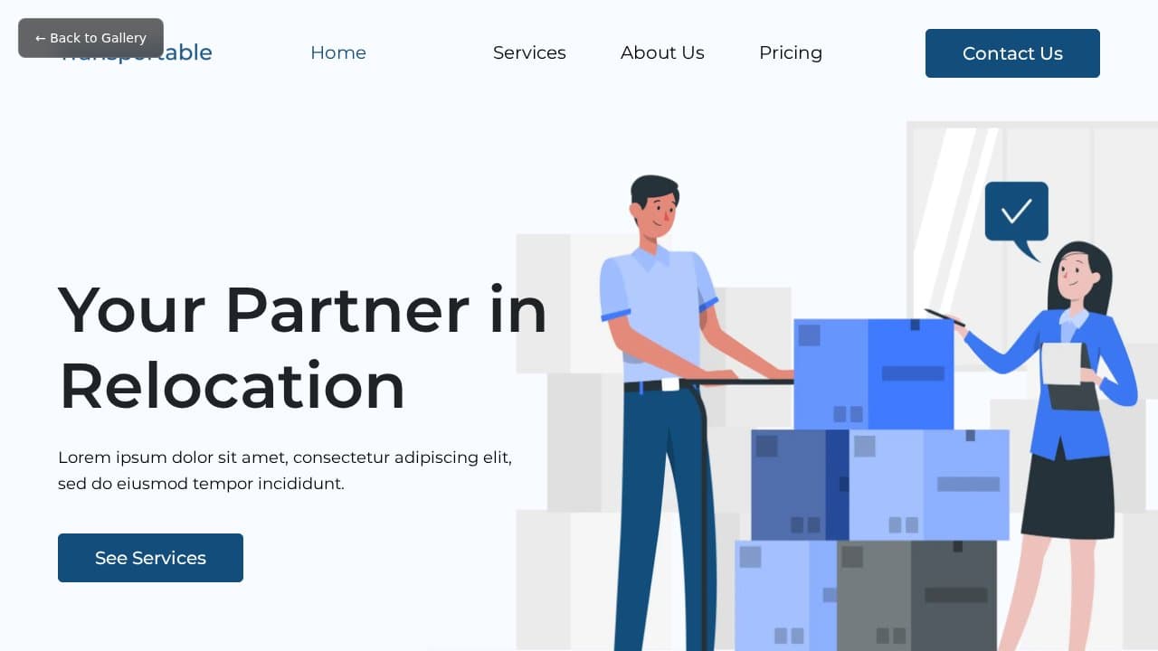 Transportable template preview