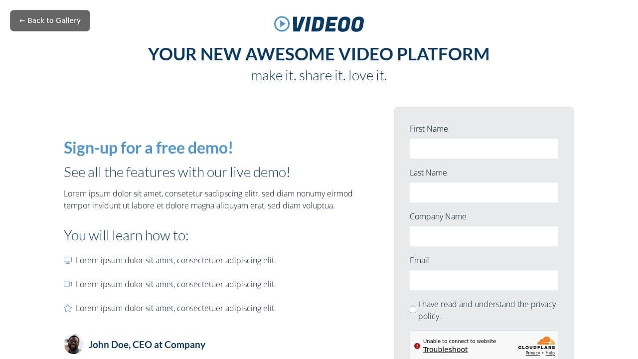 Videoo template preview