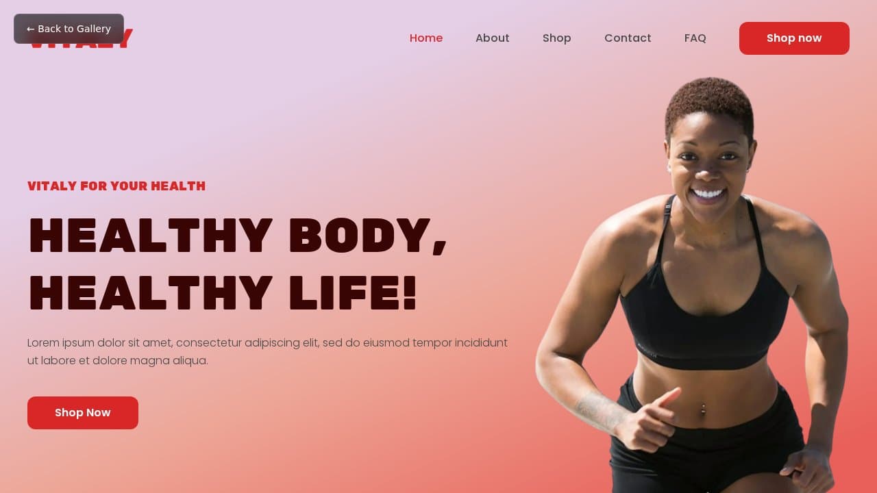 Vitaly template preview