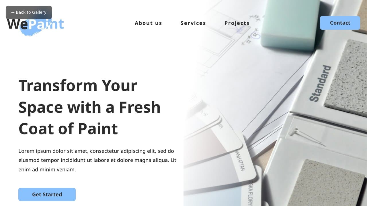 We Paint template preview