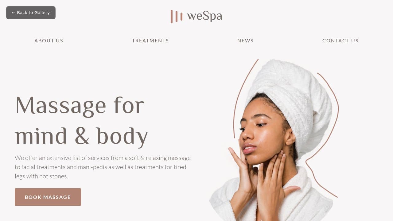 WeSpa template preview