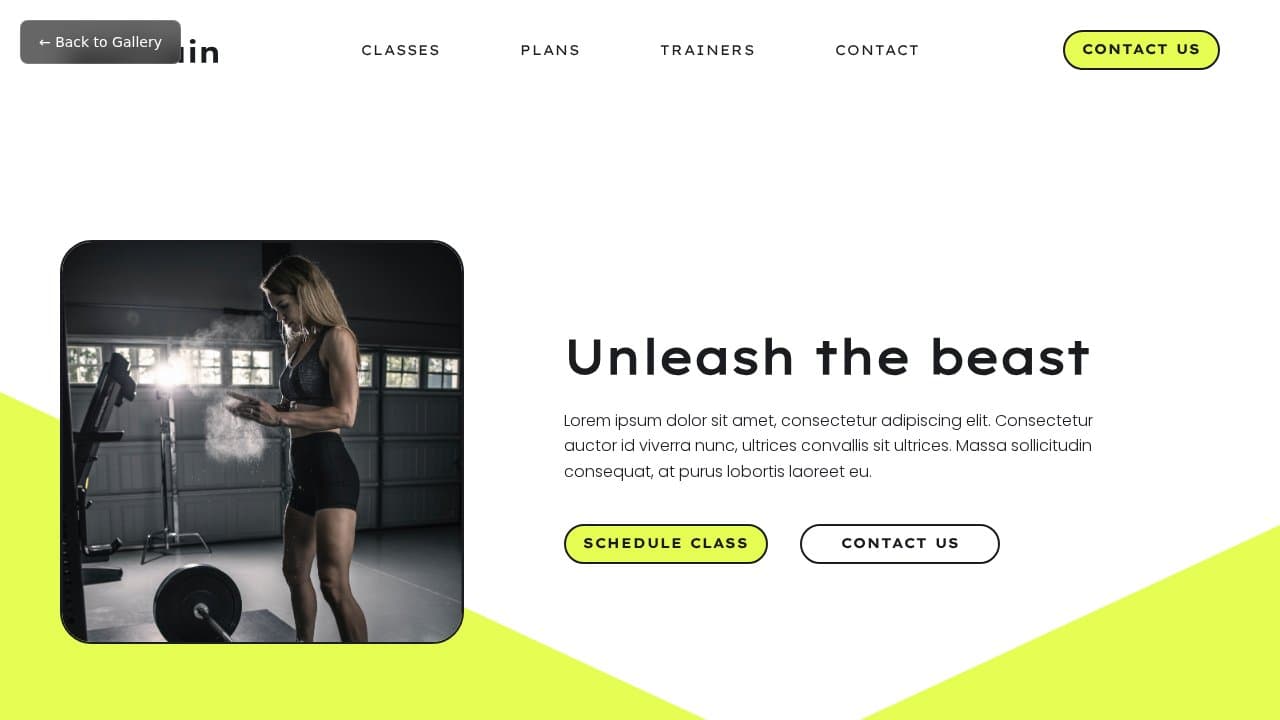 WeTrain template preview