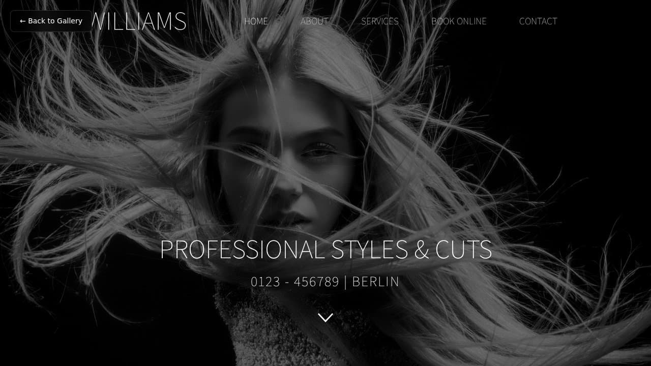 Williams template preview