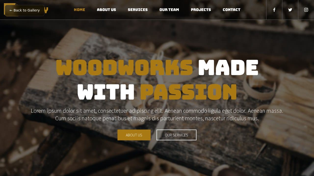 Woody template preview