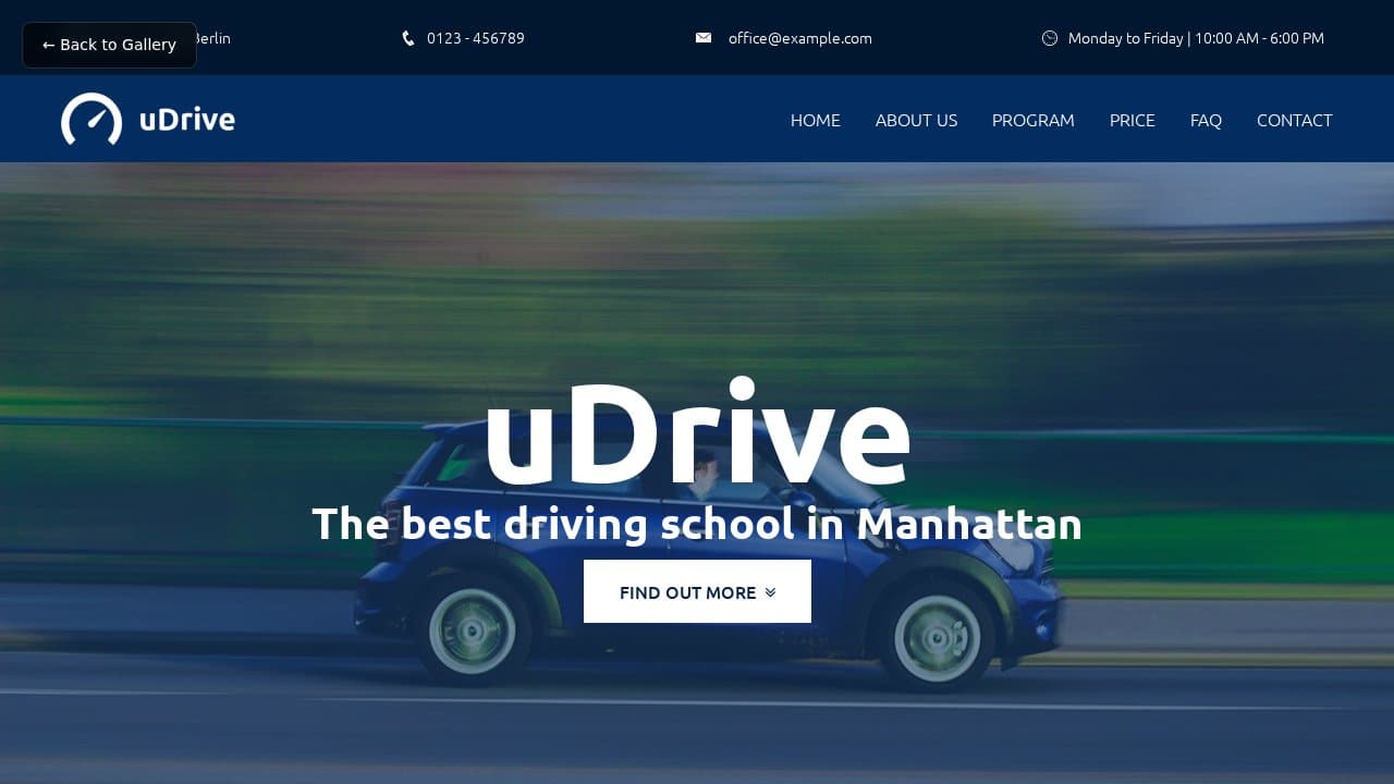 uDrive template preview